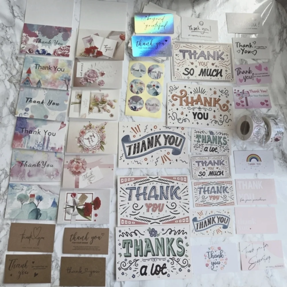 1050 pc Bundle  Assorted Thank You Cards Set